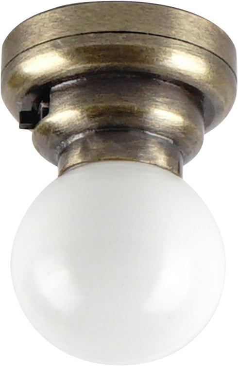 1:12 Set Waldosia Scale Dollhouse Miniature Brass LED Ceiling Light