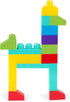 Battat Large Building Blocks Set, 80 Colorful Pieces with 8 Wheel Bricks and Zippered Storage Bag, 12 Months +