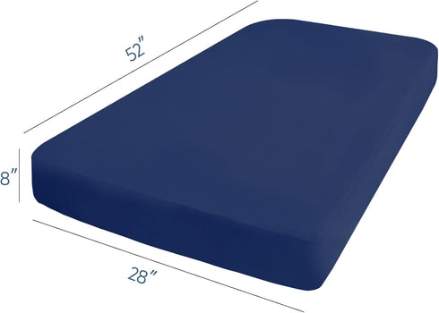 Magik & Kover 4 Pack 52" 28", Stretchy Crib Sheets for Boys or Girls, Baby Fitted Crib Sheets Neutral for Standard Crib