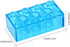 Feleph 320 Pieces Transparent Medium Blue 2x4 Bricks Parts Building Kit, Creative Play Set Compatible with Major Brands