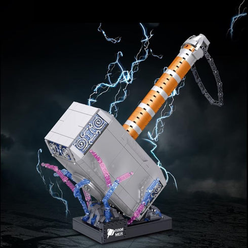 Thor Battle Hammer Building Blocks Set, Fantastic Super Hero Toys, Unique for 6+ Kids or Adults (975 PCS)