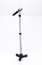 Black Dollhouse Decoration Accessories, 1:12 Miniature Microphone with Stand Play Toy