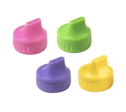 Sipping Spout Assorted Water Bottles, 4 Count (Pack of 1), Color May Vary