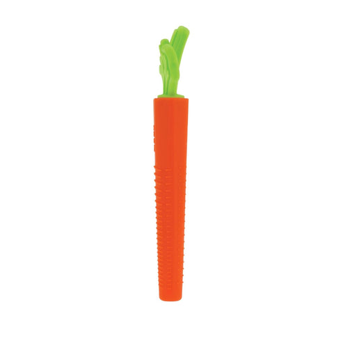 (2-Pack) 3+ Nuby Silicone Carrot Tube Teether and Messaging Infant Teether - Baby Teething Toy - Months