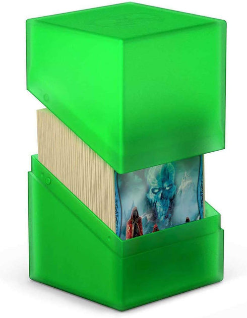 Ultimate Guard Boulder 100+ Classic Deck Case for 100 Double-Sleeved TCG Cards, Emerald, Durable Storage