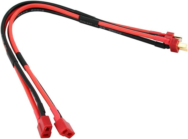 2pcs T-Plug Dean's M to T-Plug FM Adapter 12inch Extension Wire for RC Battery