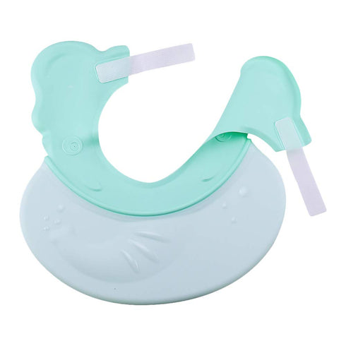 Topwon Baby Shampoo Shower Cap, Adjustable Silicone Visor Hat for Toddler, Ears Protection, Green