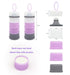 LADISO 4 2 Packs, Baby Formula Dispenser, Portable Milk Powder Dispenser Container, Baby Feeding Travel Storage