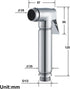 PDOLIGBDN HandheldSprayer Brass Chrome Baby Cloth Diaper Sprayer Portable Hand Held ToiletSprayer Head, for Feminine