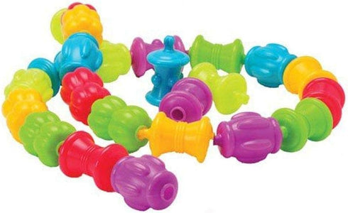 Constructive Playthings Colorful Snap Beads Set for Children and Toddlers Ages 1+,