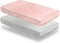 SiinvdaBZX 2 Pcs Satin Mini Crib Sheets, 38 x 24In, Silky Soft Mini Portable Crib Sheets with 5In Deep Pocket