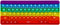 Push Toy Pop Bubble Fidget Sensory Toys, Rainbow Keyboard Shape Silicone Popper Toy for Kids Anxiety Relief