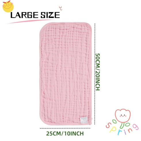 6Pack 20''x10'' 100% 6 norinori Baby Burp Cloths Muslin Washcloths - Muslin Burp Cloths Large Extra Soft Absorbent Baby