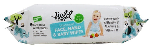 Field Day Pack 72 - Eco-Friendly Baby Wipes Resealable Refill Unscented - Wipe(s)