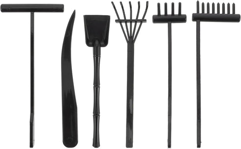 NUOBESTY 6pcs Mini Zen Garden Rake Tool Set, Desktop Sand Rock Push Drawing Pen Accessories for Zen Garden