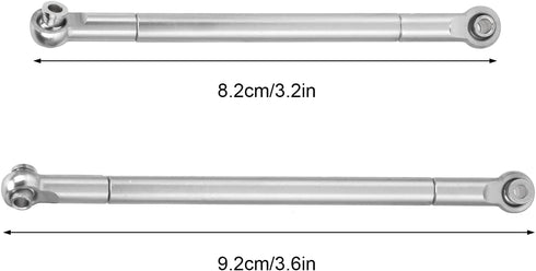 RC Tie Rod: 8PCS Metal Full Car Tie Rod for MN86 Series Model Upgrade, RC Car Parts, Silver