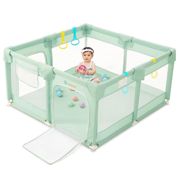 COMOMY Playpens for Babies and Toddlers, Small Baby Play Pens, Activity Center