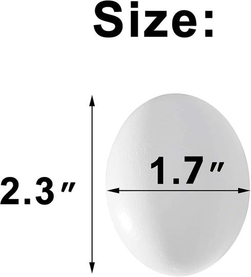 24 2 Dozen CALPALMY Pieces Hyper-Realistic White Wooden Eggs - Fake Easter Eggs for Painting, Decorating, Crafting