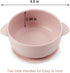 PandaEar 3 Pack Baby Bowls with Suction, Leak-Proof Silicone Food Bowl with Lids, Pink Rose Linen