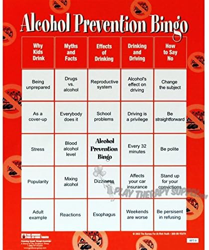 Alcohol Prevention Bingo Wellness Reproductions & Publishing: an Educational Game for Teens