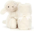 Jellycat Bashful Lamb Soother, 13.5 inches - Security Blanket & Lovey for Babies