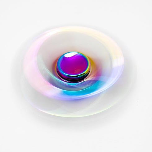 MAGTiMES Rainbow Fidget Spinner - Metal Stainless Steel Figit Hand Toy for Kids and Adult (Round)