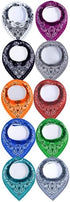 Maiwa 10 Pack Baby Triangle Bandana Bibs for Boys & Girls, for Drool, Teething & Eating