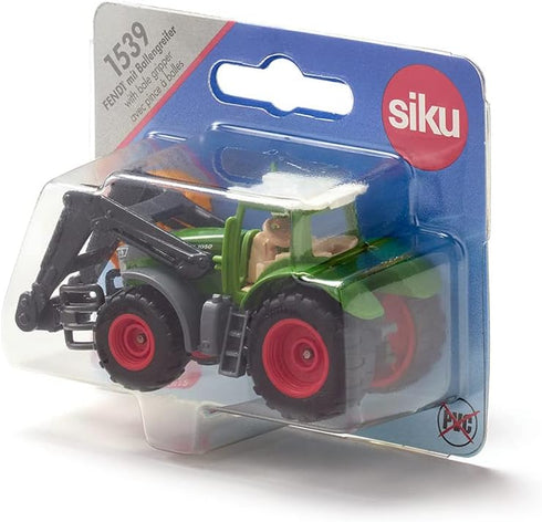 Siku 1539 Fendt 1050 Vario Tractor, Metal/Plastic, Green, Bale Clamp and Removable Cab