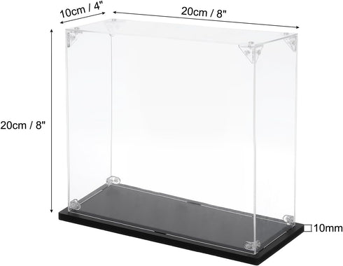 MECCANIXITY Acrylic Display Case - 4''x8''x8'' Clear Display Box Dustproof Storage Organizer for Collectibles
