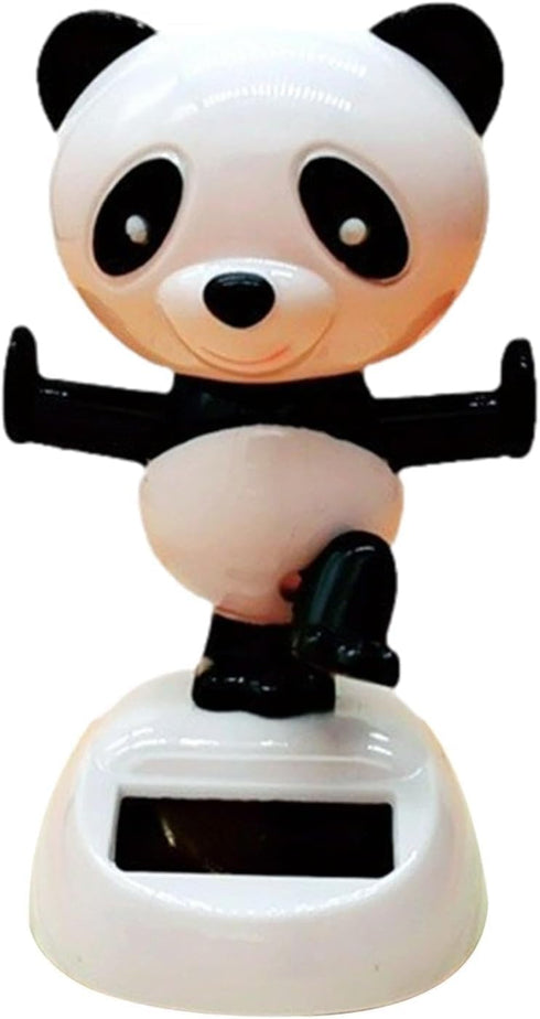 Black White Panda Dancing Doll - Solar Swing Panda Ornament, Solar Powered Decor, Swinging Panda for Home and Office