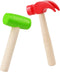 2pcs Toy Hammer Simulation Wooden Hammers Small Plastic Toddler Claw Hammer Portable