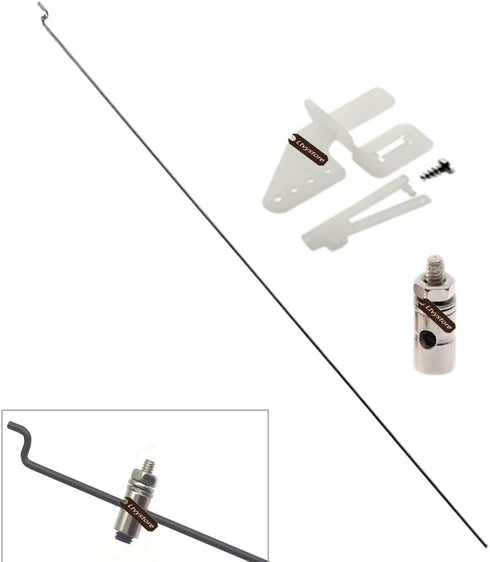 Ltvystore 10Pcs 1.3mm 10Pcs 21x10 mm 10Pcs 1.2 210mm Adjustable Pushrod Connector Linkage Stopper & Nylon Control Horns