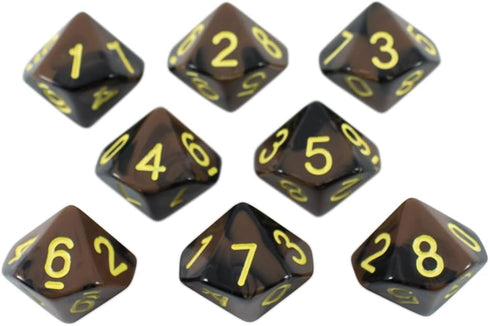 Black and Brown DND Dice Set - 'Werewolf' Adventure Game