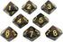 Black and Brown DND Dice Set - 'Werewolf' Adventure Game