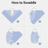 BubblePanda Set 35 35 Inch Rayon Made from Bamboo Newborn Swaddle Blanket with Matching Beanie, Super Soft Stretchy