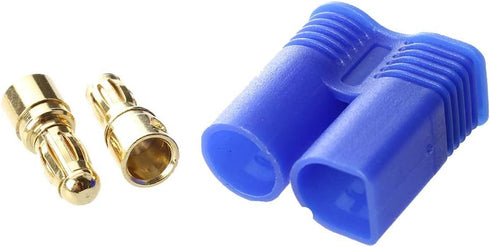 10 Sets EC3 Battery Connector Male Female Plug Adapter, RC Gold-Plated 3.5MM Bullet Banana Connector for RC ESC Motor
