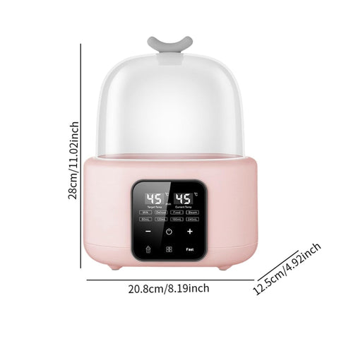 MotiveTech Bottle Warmer with LCD Display for Milk Preparation at Home, Pink