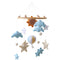 Skdqiee Crib Mobile, Sun Hot Air Balloon Design, Handmade Felt Decorations, Cloud, Star,