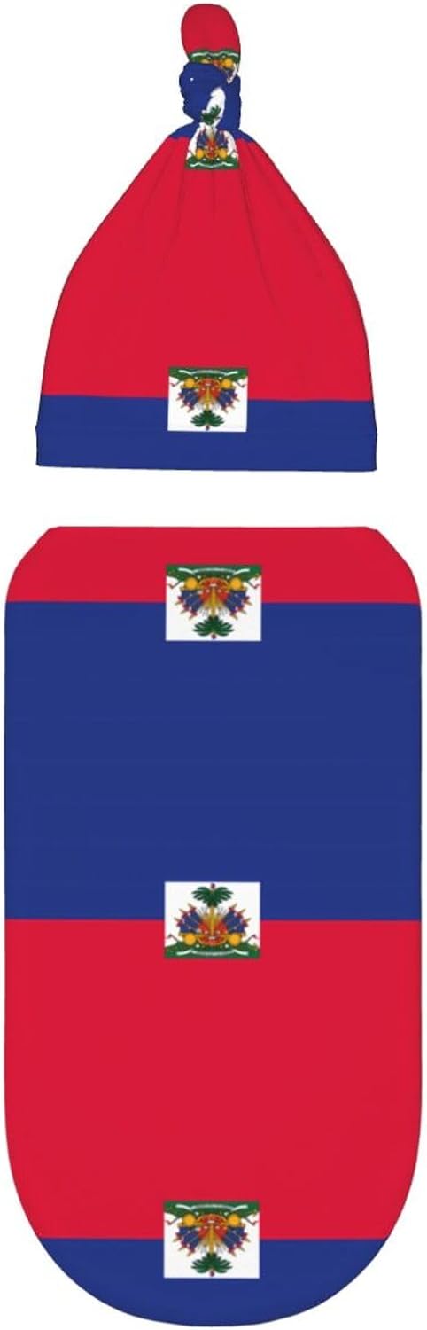 WZYCWB Haitian Flag Newborn Sleep Swaddle Blanket, Baby Swaddle Receiving Blanket, Baby Universal
