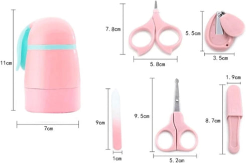 YHQCT 5Pcs Set Infant Nail Clippers Care Newborn Baby Healthcare Kits with Rabbit Storage Box Care Tools for Baby