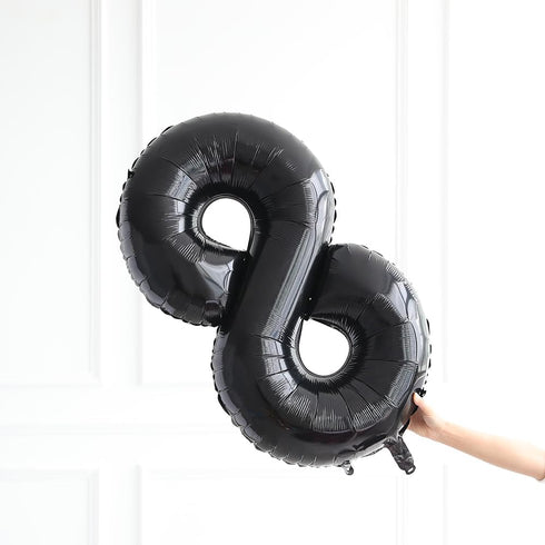40 Inch Jumbo Black 18 Number Balloons for 18th Birthday Party Decoration, Supplies for Men and Women