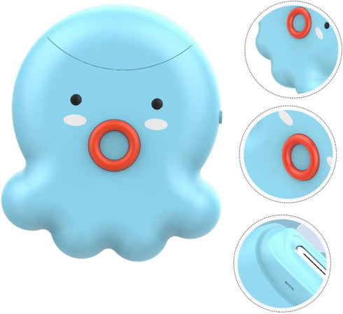 SHOWERORO Newborn Electric Nail Scissors Safe Nail Cutter with Cartoon Octopus Design Efficient Polisher for Boy Girl