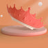 Adjustable Toddler Hair Washing Shield, Cute Crown Shape Silicone Baby Shower Cap (Red)