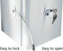 1 Pack Refrigerator Lock with 2 Keys, Dorm Freezer Door Lock and Child Safety Cabinet Lock with Strong Adhesive