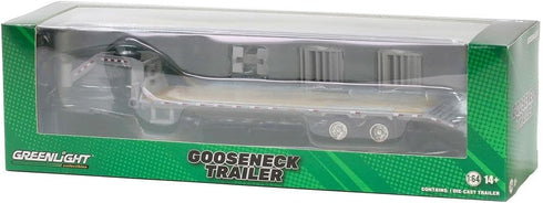 Greenlight 1/64 30391 Gooseneck Trailer Primer Gray with Red and White Conspicuity Stripes