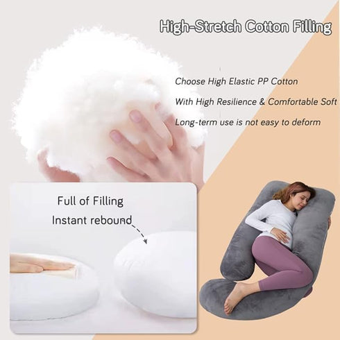60 Inch Pregnancy Pillow for Sleeping, Extra Large U Shaped Body Pillow, Maternity Pillow for Pregnant Women