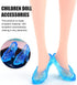 TOYANDONA 30 Pairs Miniature Doll Shoes, Fashion High Heels Accessories for Girls Dollhouse Crafts (Blue)