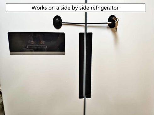 REZIPO 3 Pack Black Refrigerator Door Locks with 6 Keys, Key Locks for Fridge, Cabinet, File Drawer and More