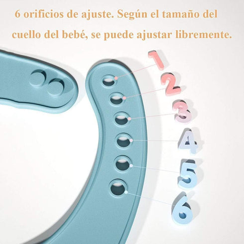 Baby Bibs Silicone Feeding Bibs, Adjustable Waterproof Bibs, 3pcs for Feeding