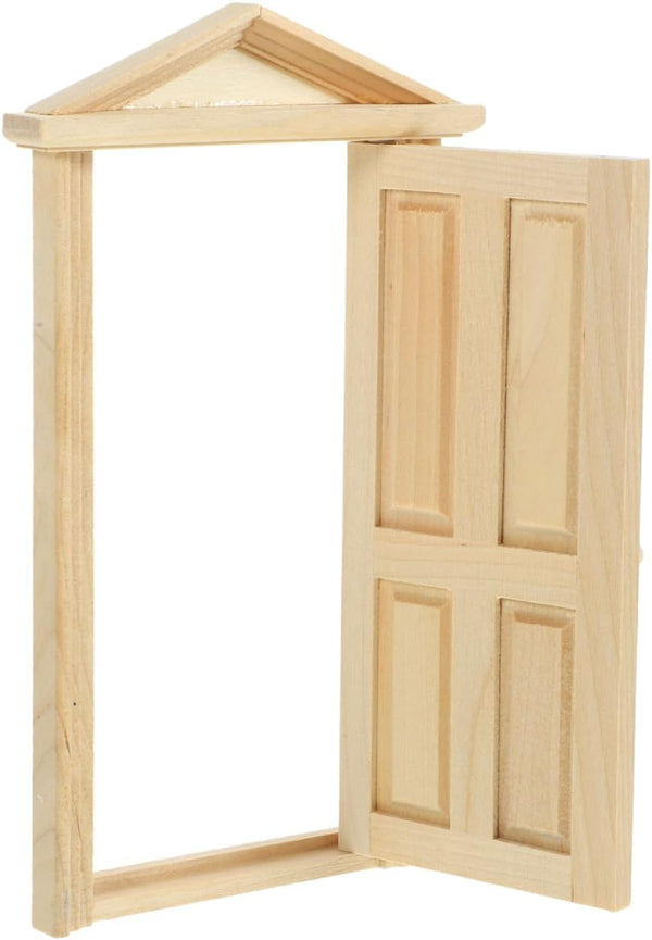 Zerodeko Dollhouse Door 1 12 Scale, Mini Wooden Door, Dollhouse Front 1